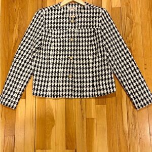 Nanette Lepore Houndstooth Black and White Women's Jacket
